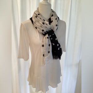 Talbots NWOT Black & White wrap or scarf